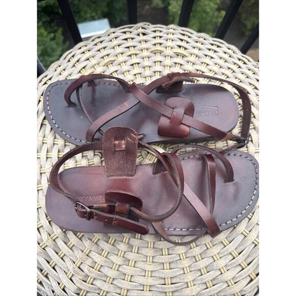 Camel Classic Style Original Leather Biblical Jesus Sandals Jerusalem 40 US 9 - Picture 13 of 16